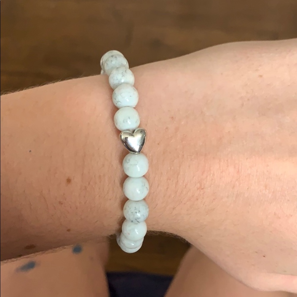 blue heart bracelet